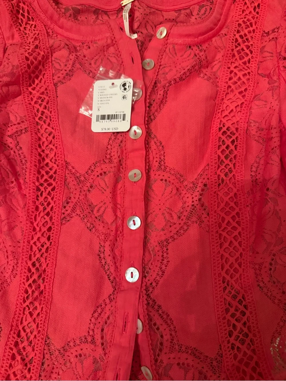 FREE PEOPLE Women's Free People Jae Knit Long Sleeve Button Up Shirt